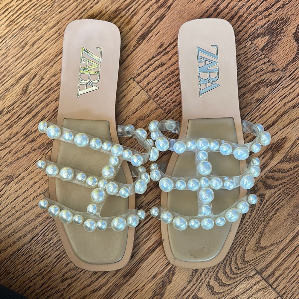 Zara pearl sandals